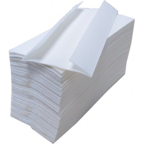 WHITE C FOLD TOWEL 2 PLY 2400 SHEETS PER BOX 